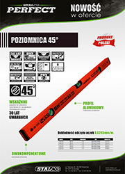 Stalco Perfect - Poziomnica czerwona 45