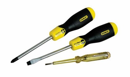 CushionGrip screwdrivers 3 piece set (Fl+Ph+Circuit tester)