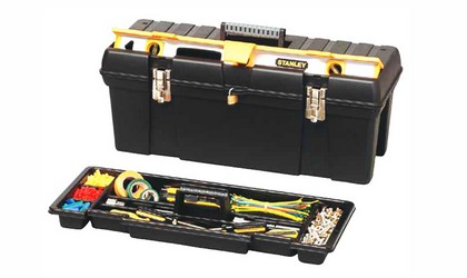 Toolbox with level holder