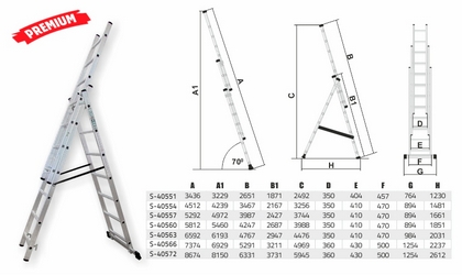 Industrial ladder 150kg