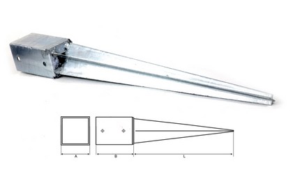 Driving garden anchor bolt