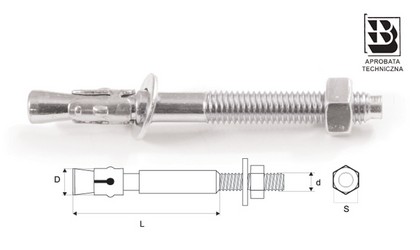 Type B steel anchor bolt