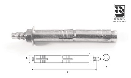 Steel double-expansion anchor bolt