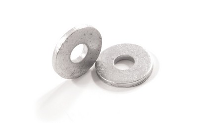 Expanded galvanized washers