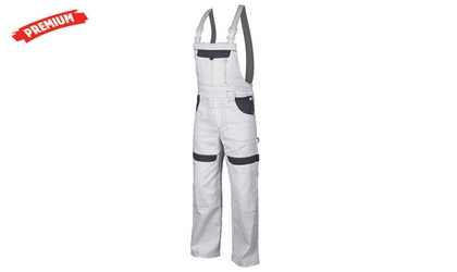 Trousers with braces - white