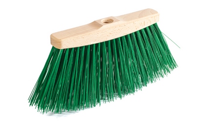 Street broom with long bristles