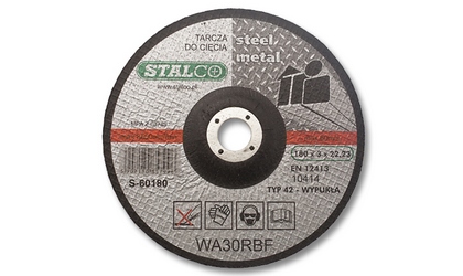 Convex cutting disc for metal