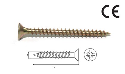 Hardened screws for wood and chipboard - large pack