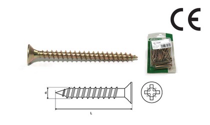 Hardened screws for wood and chipboard - small pack BLISTER
