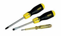CushionGrip screwdrivers 3 piece set (Fl+Ph+Circuit tester)