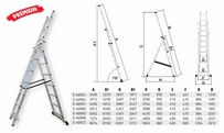 Industrial ladder 150kg