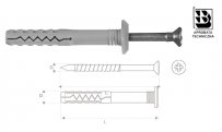 Quick fix dowel with flange